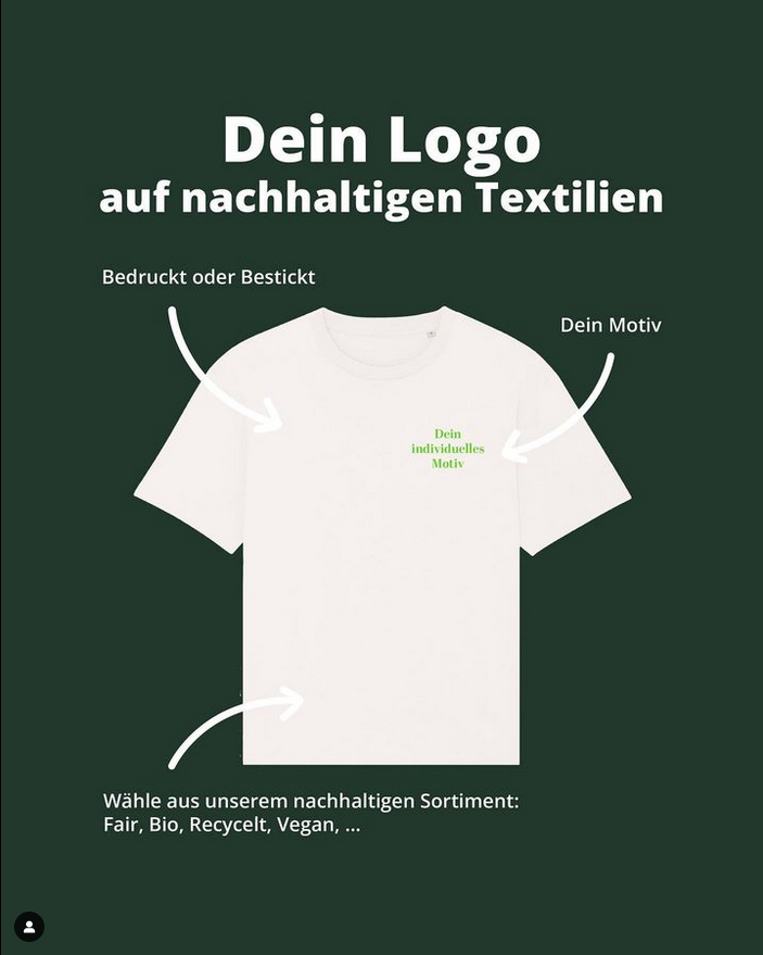 Dein Logo auf nachhaltigen Textilien